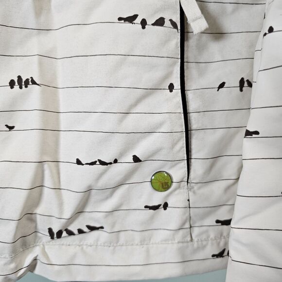 Burton Concert Birds On A Wire Hooded Snow Jacket Cream/Brown Womens Medium - Picture 7 of 12